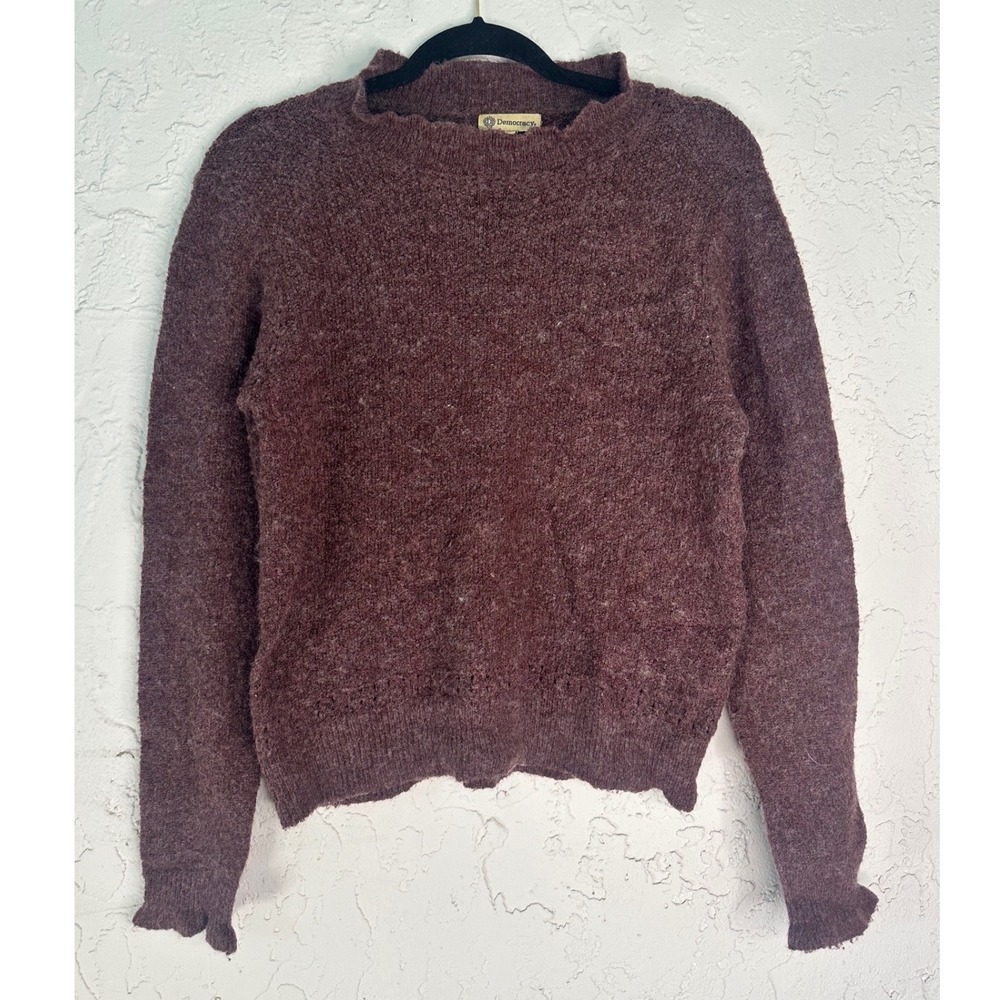 Democracy Maroon Pull Over Size Small